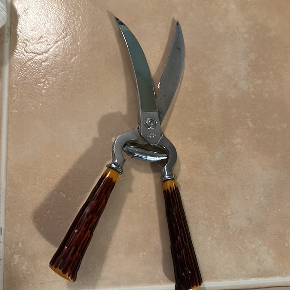 Vintage Italian Meat Poultry/Bone Shears Scissors With Security Lock - Picture 4 of 6